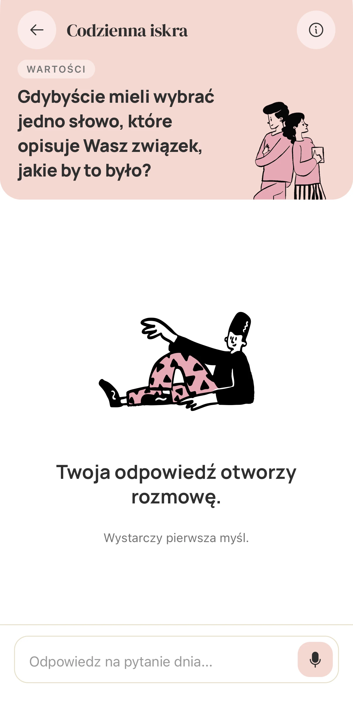 Codzienna iskra: pytanie dnia i zachęta Twoja odpowiedź otworzy rozmowę